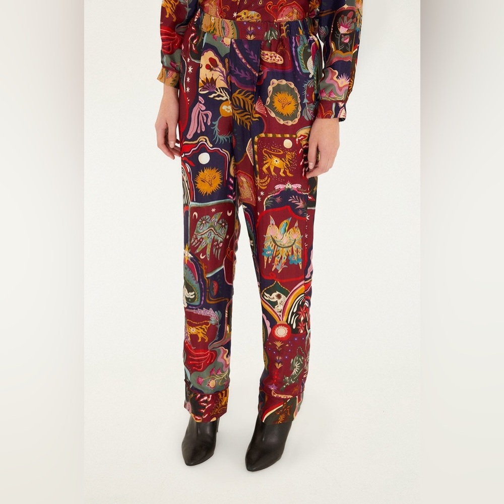 Farm Rio Multicolor Artsy Surreal Land Pants - Picture 3 of 8